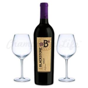 Champagne Life - Blackstone Merlot Wine Toast Set