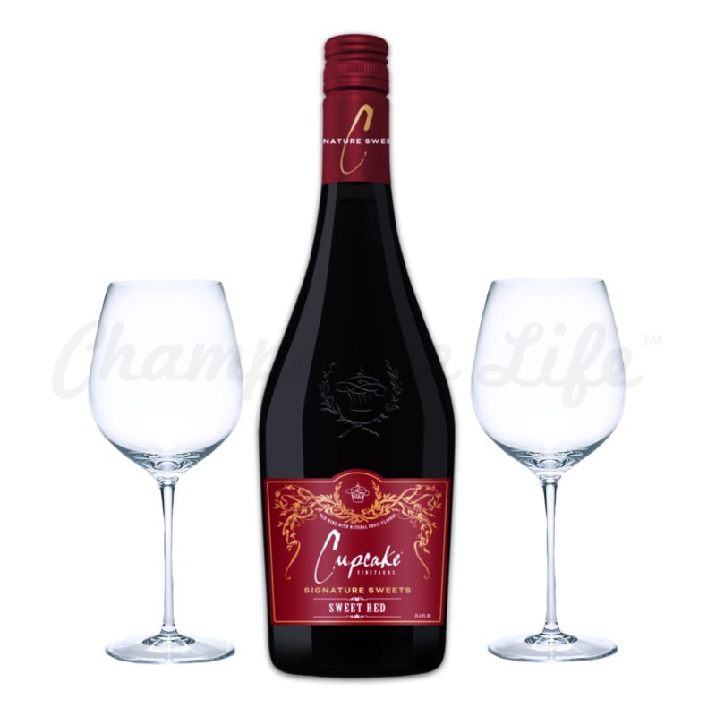 Champagne Life - Cupcake Sweet Red Wine Toast Set