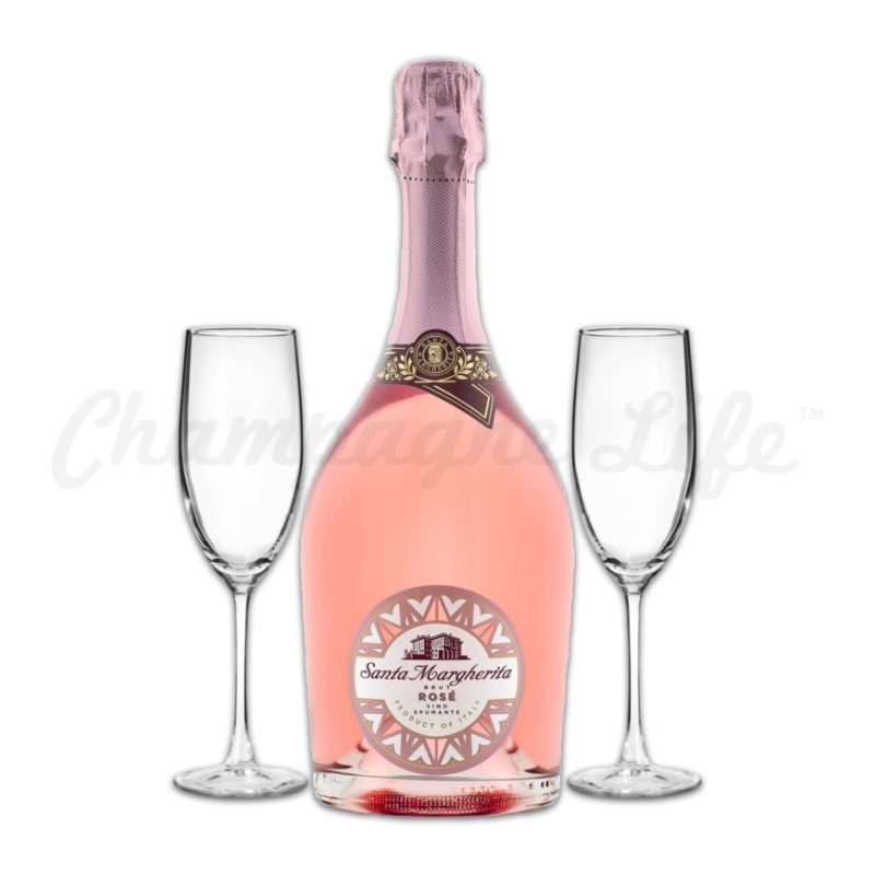 Champagne Life - Santa Margherita Brut Rose Toast Set