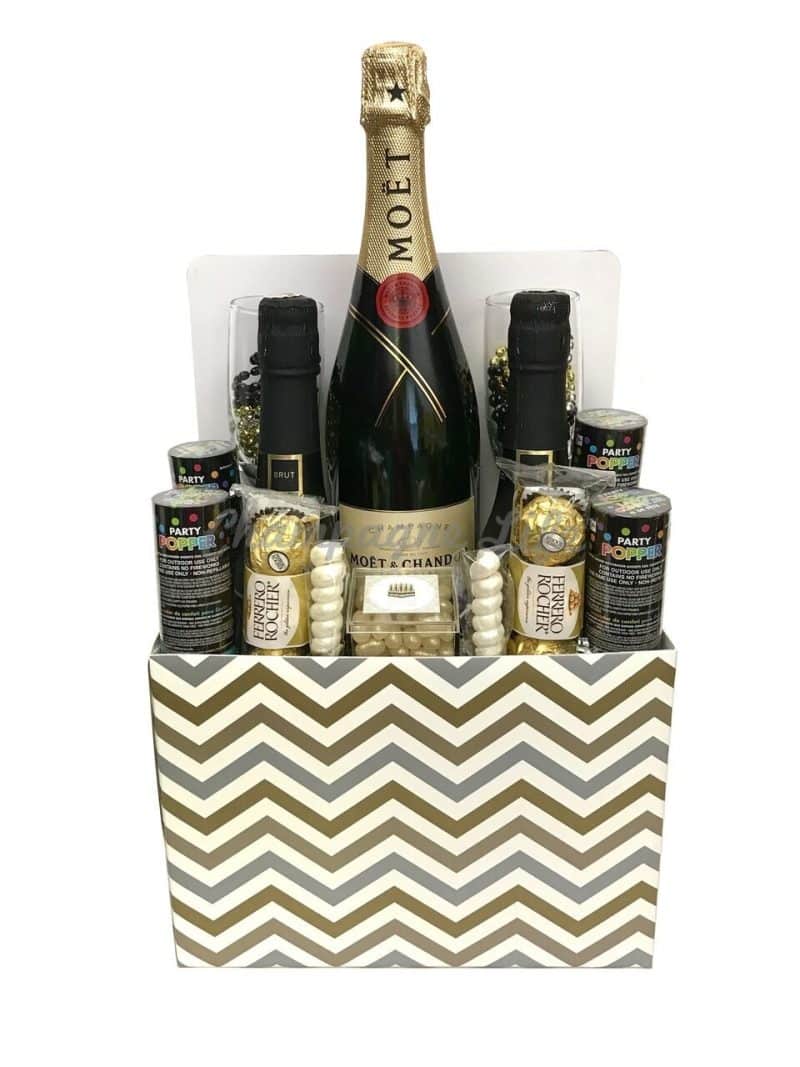 New Years Champagne Gift Basket