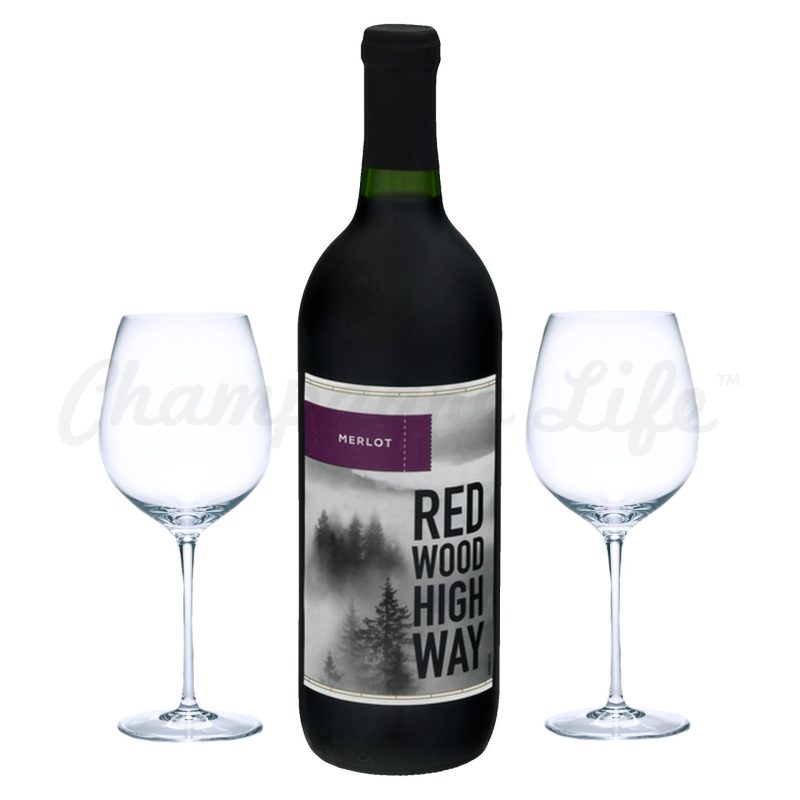 Champagne Life - Redwood Highway Merlot Toast Set