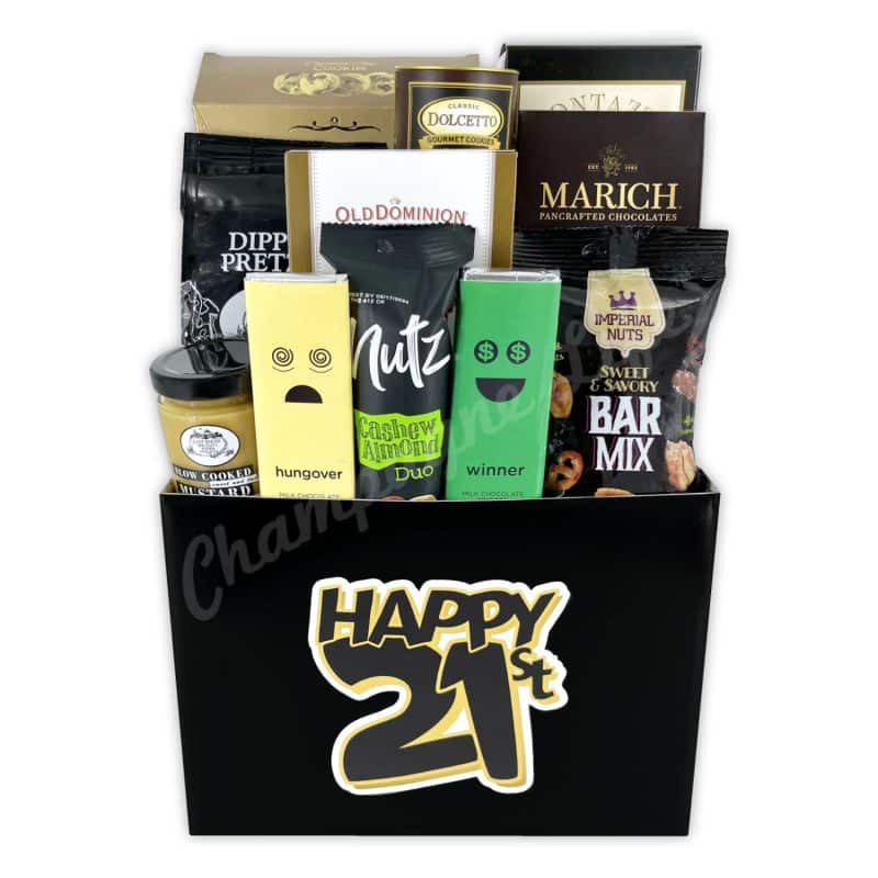 Champagne Life - Happy 21st Gift Basket